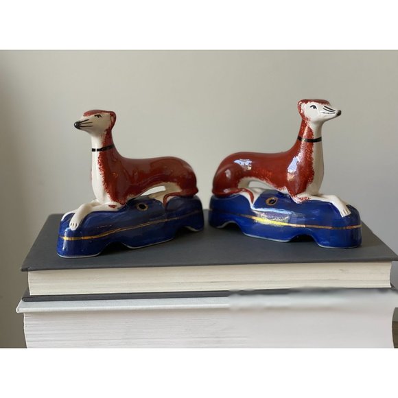 Whippet Porcelain Pen/Quill Holder , Staffordshire - Picture 2 of 6